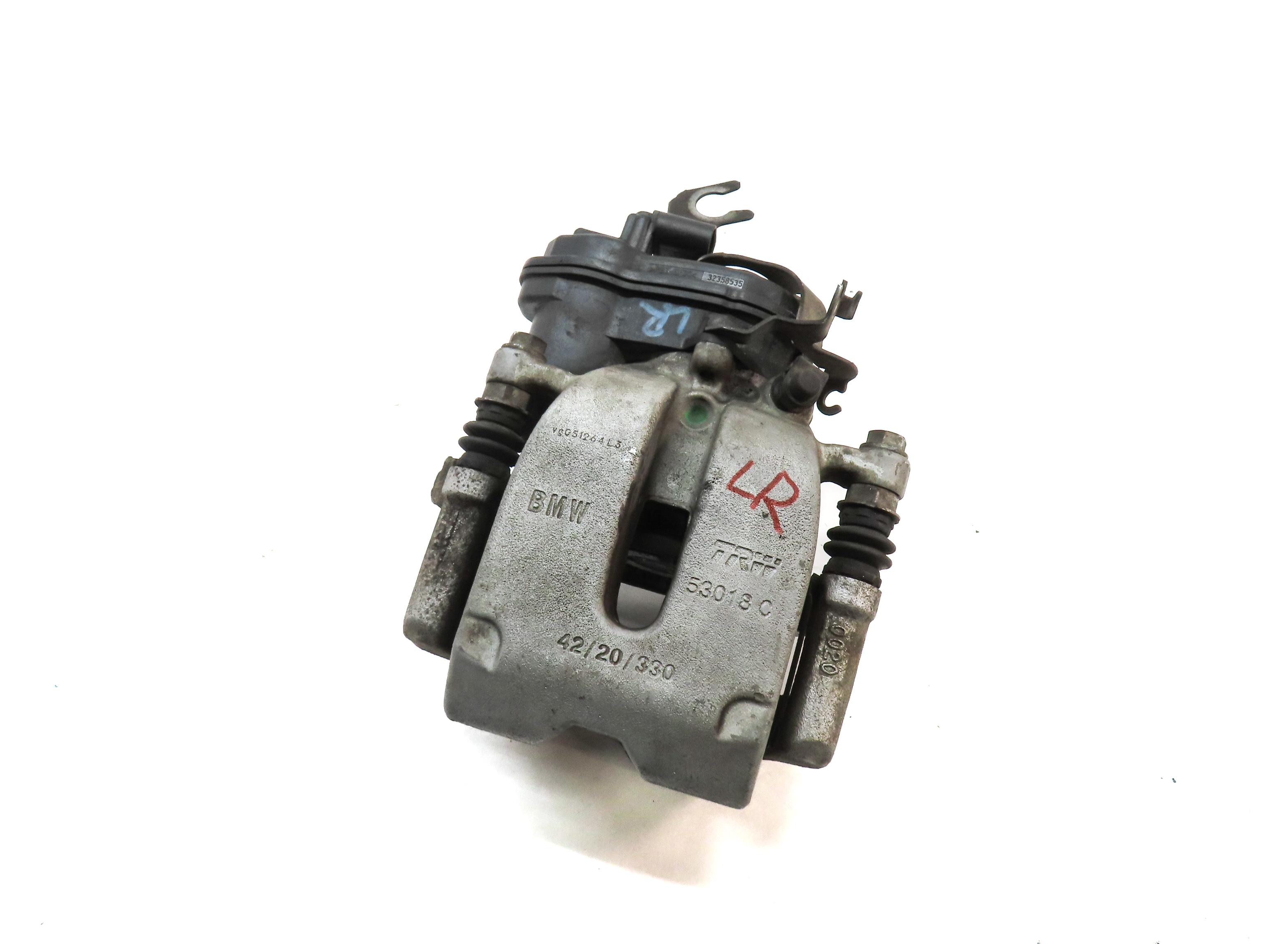 2018-2023 BMW X3 X4 (G01 G02) REAR LEFT BRAKE CALIPER w/ E-BRAKE ACTUATOR MOTOR — exact item pictured